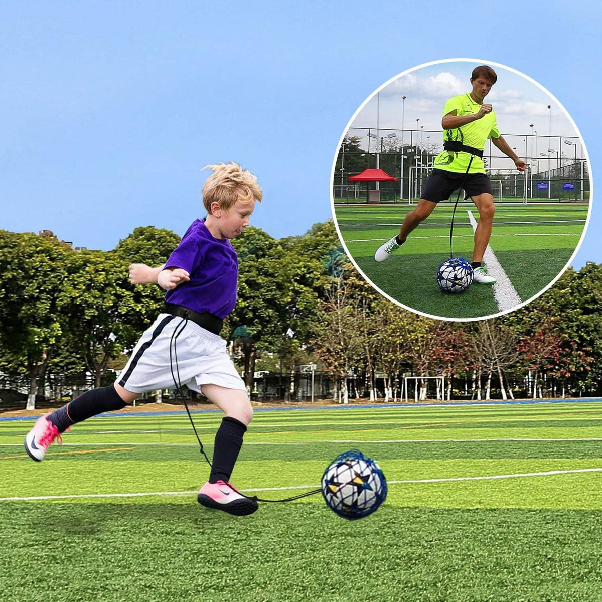 Football Kick Trainer with Adjustable Waist Belt